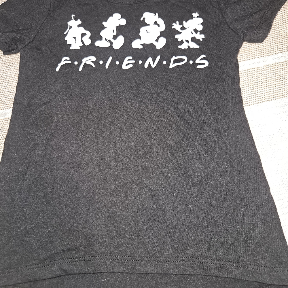 Creations of Grace Disney Friends Black Hi-Lo Shirt